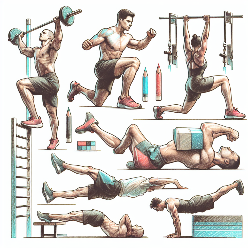 Colored-pencil illustration representing the topic: Fitness Training