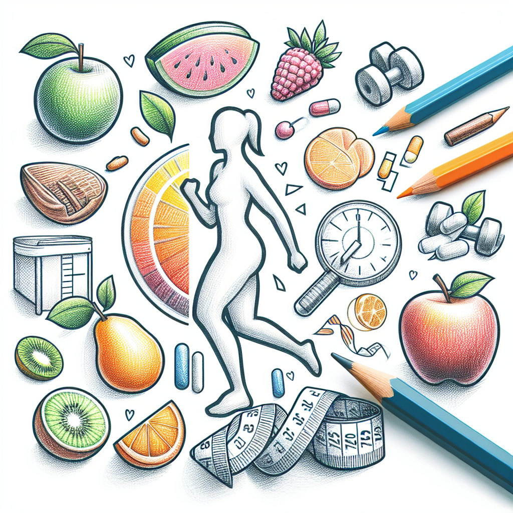 Colored-pencil illustration representing the topic: Health & Fitness