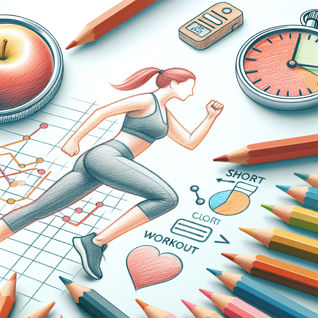 Colored-pencil illustration representing the topic: Fitness Tracking