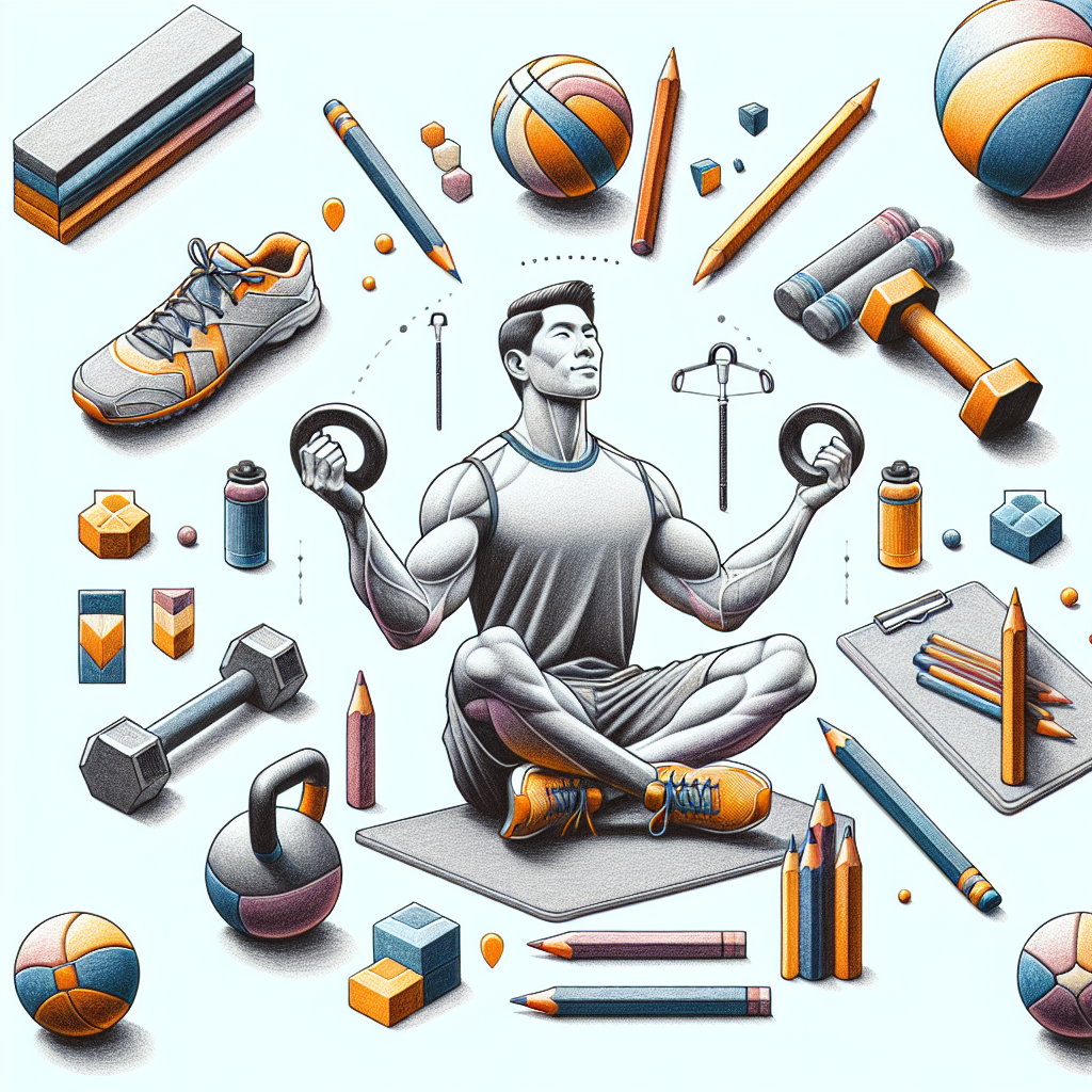 Colored-pencil illustration representing the topic: Fitness Plans