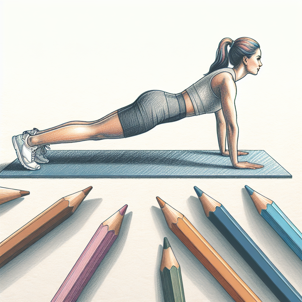Colored-pencil illustration representing the topic: Fitness