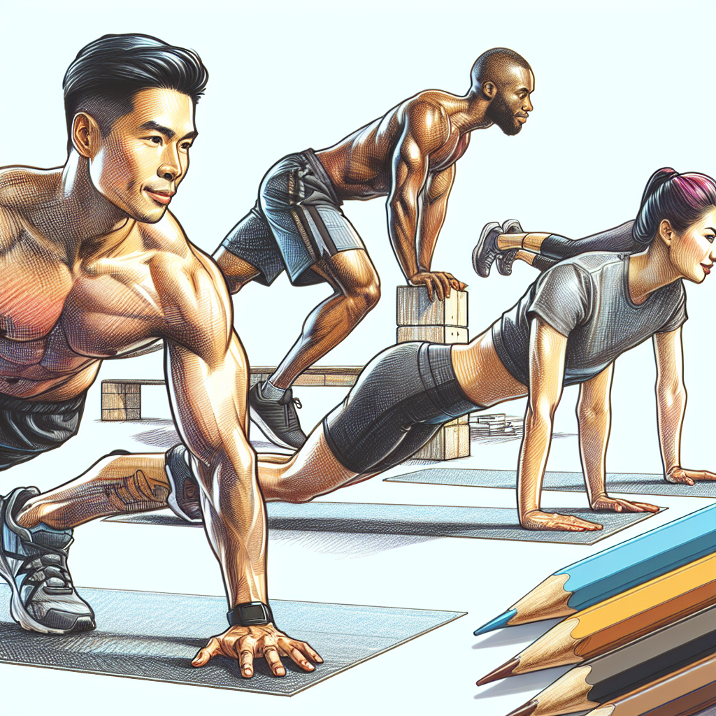Colored-pencil illustration representing the topic: Fitness