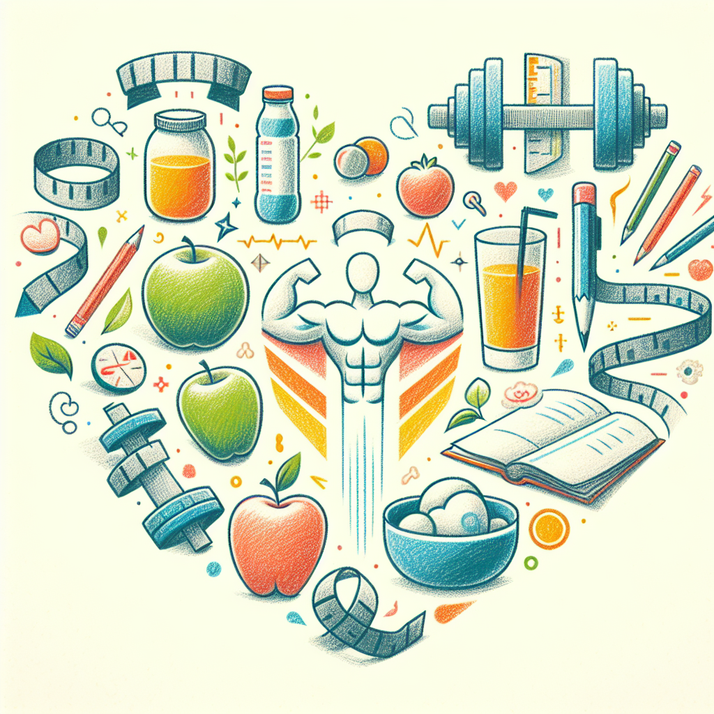 Colored-pencil illustration representing the topic: Health and Fitness