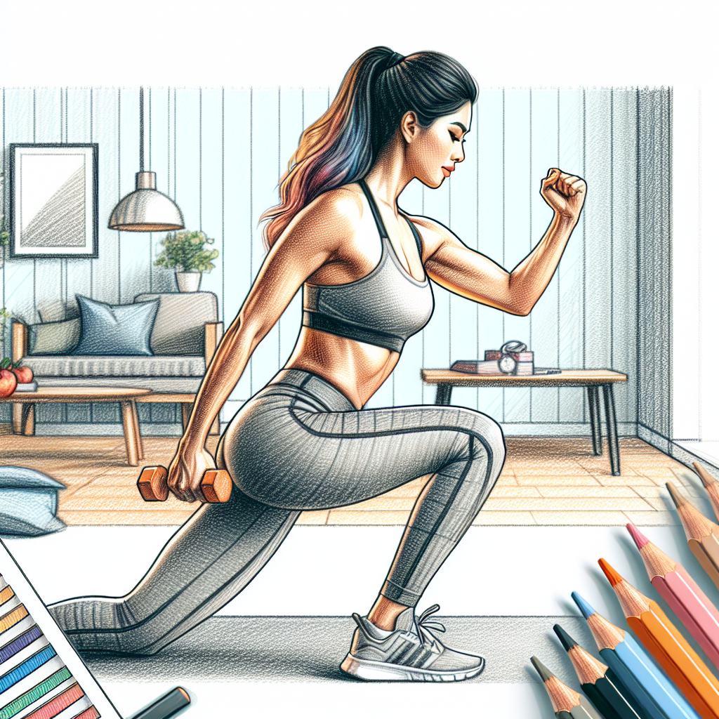 Colored-pencil illustration representing the topic: Fitness and Health