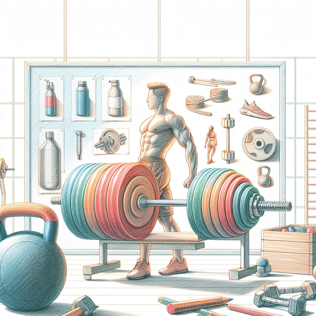 Colored-pencil illustration representing the topic: Fitness Training