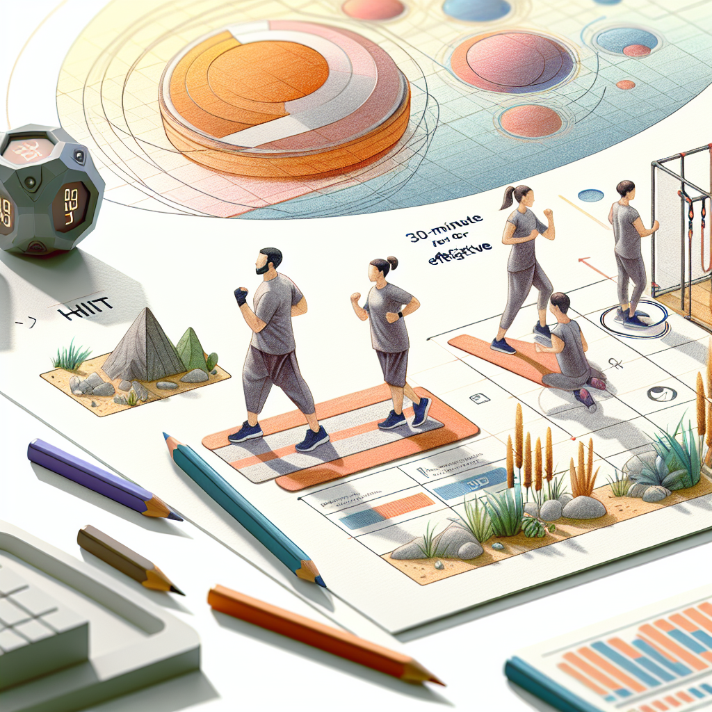 Colored-pencil illustration representing the topic: Fitness
