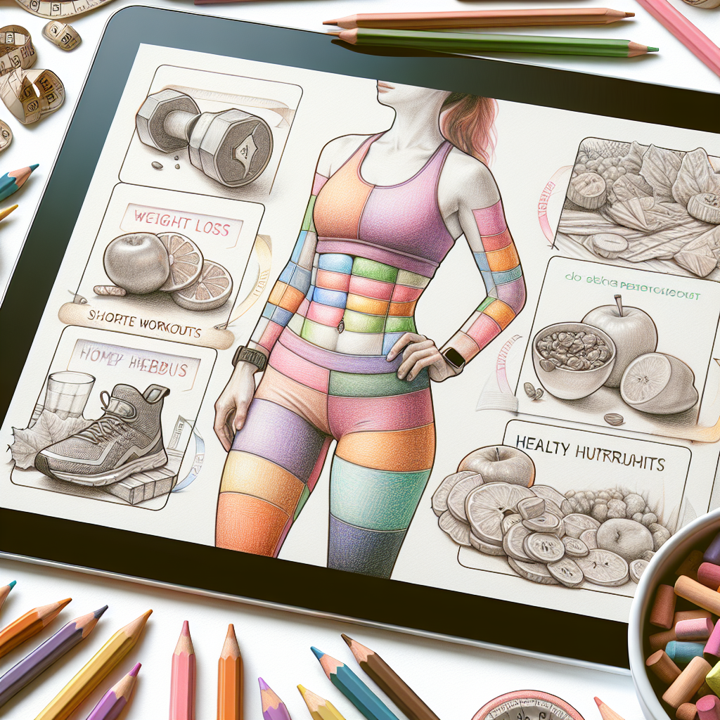 Colored-pencil illustration representing the topic: Fitness and Health