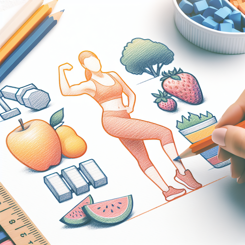 Colored-pencil illustration representing the topic: Health & Wellness