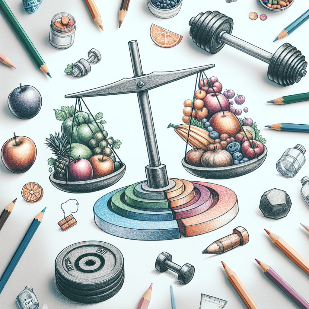Colored-pencil illustration representing the topic: Health and Fitness