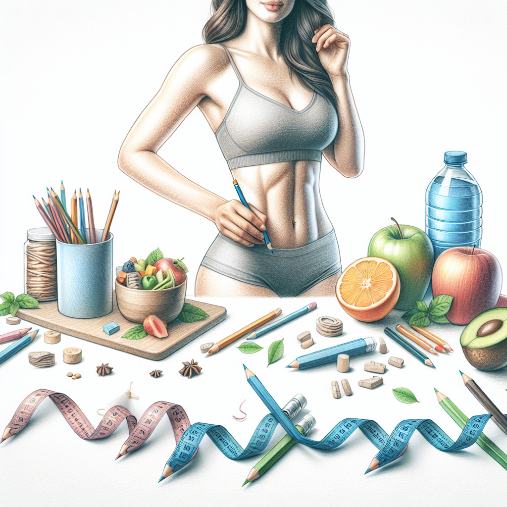 Colored-pencil illustration representing the topic: Weight Loss