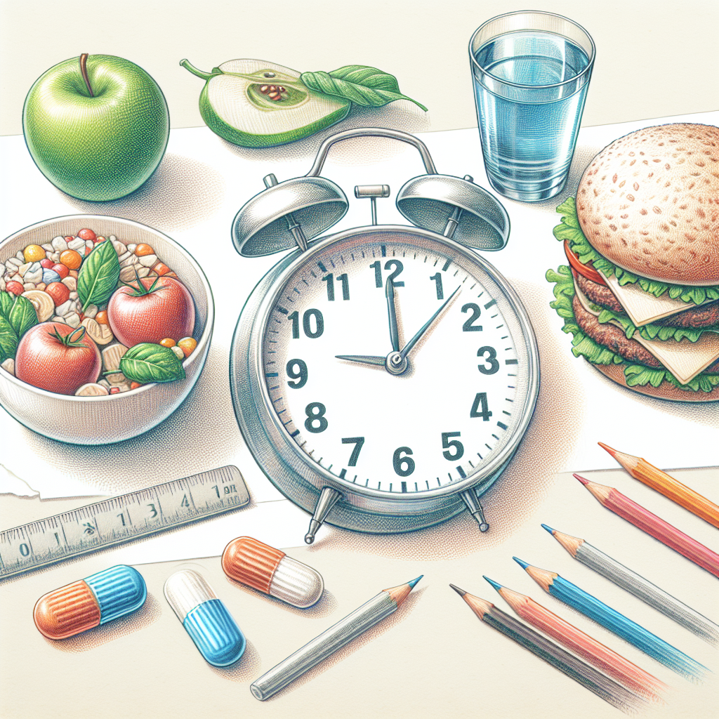 Colored-pencil illustration representing the topic: Nutrition and Fitness