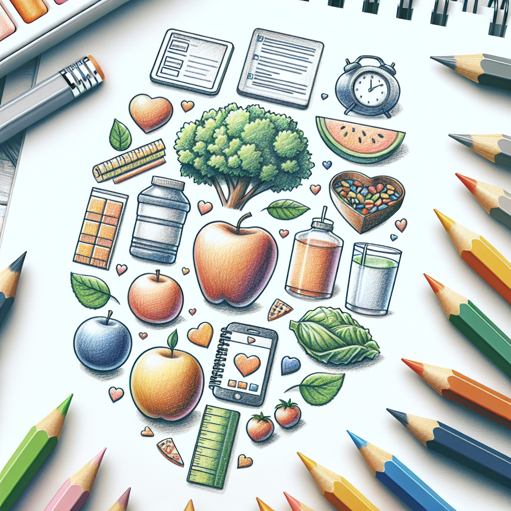 Colored-pencil illustration representing the topic: Weight Loss