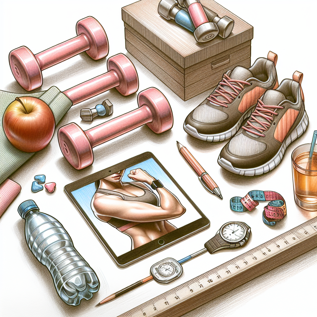 Colored-pencil illustration representing the topic: Fitness Tips