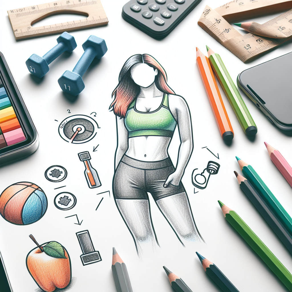 Colored-pencil illustration representing the topic: Weight Loss