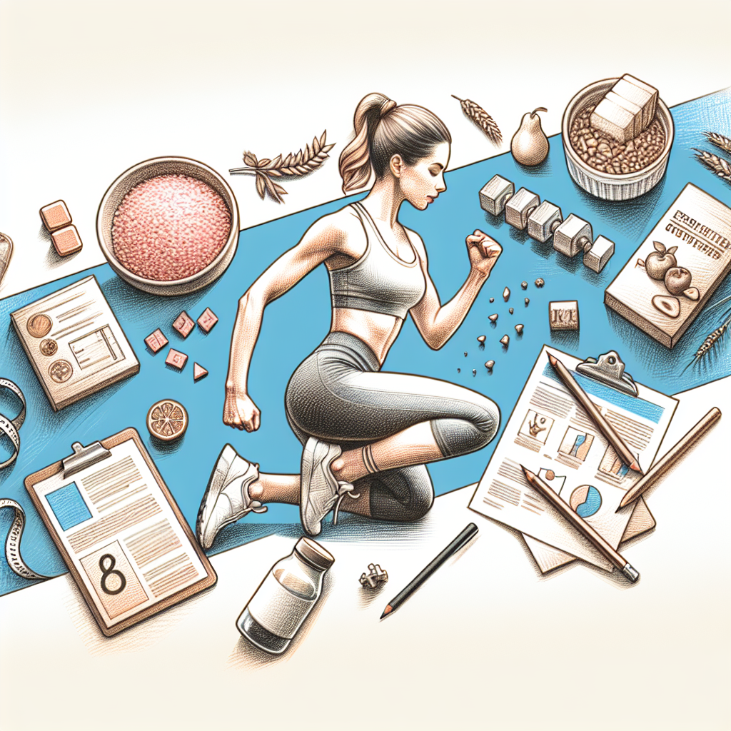 Colored-pencil illustration representing the topic: Fitness and Nutrition
