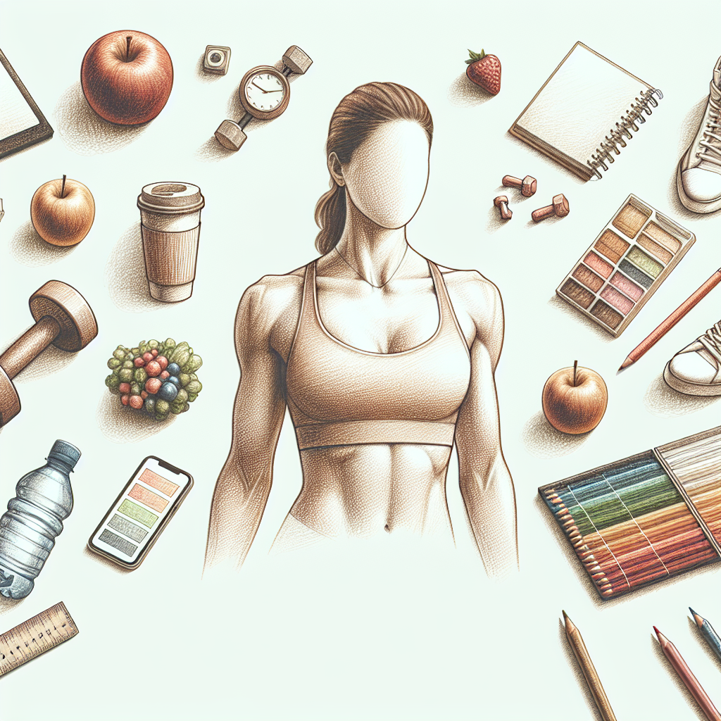 Colored-pencil illustration representing the topic: Health & Fitness
