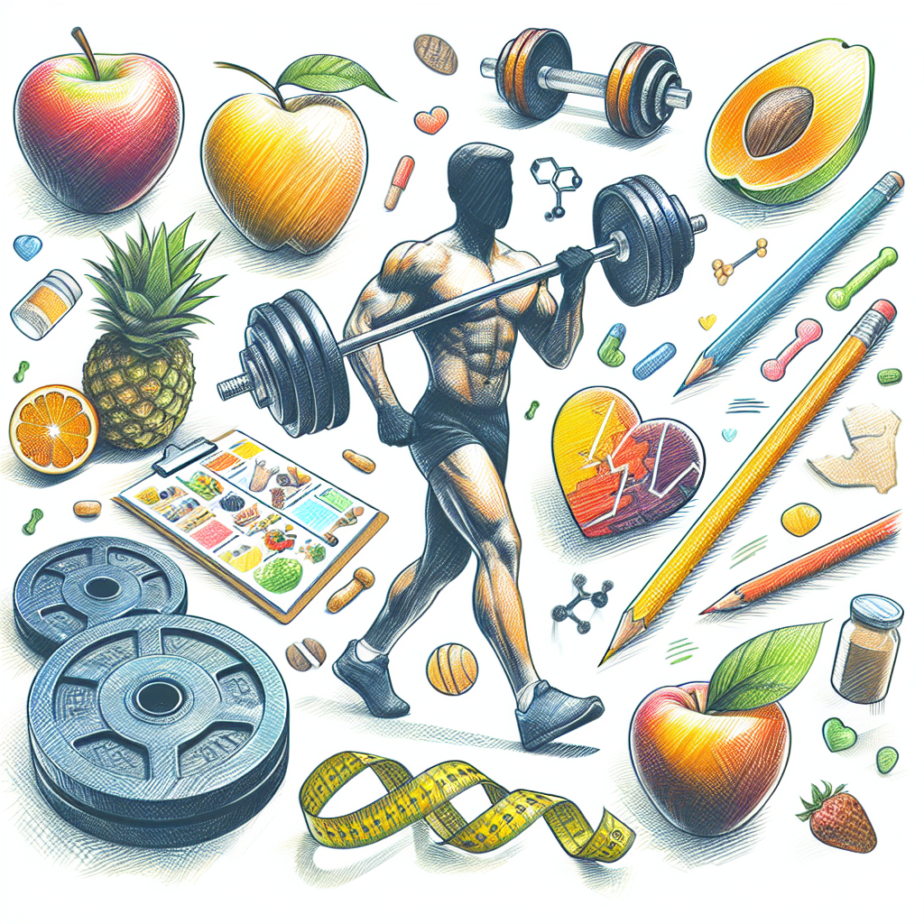 Colored-pencil illustration representing the topic: Fitness and Health