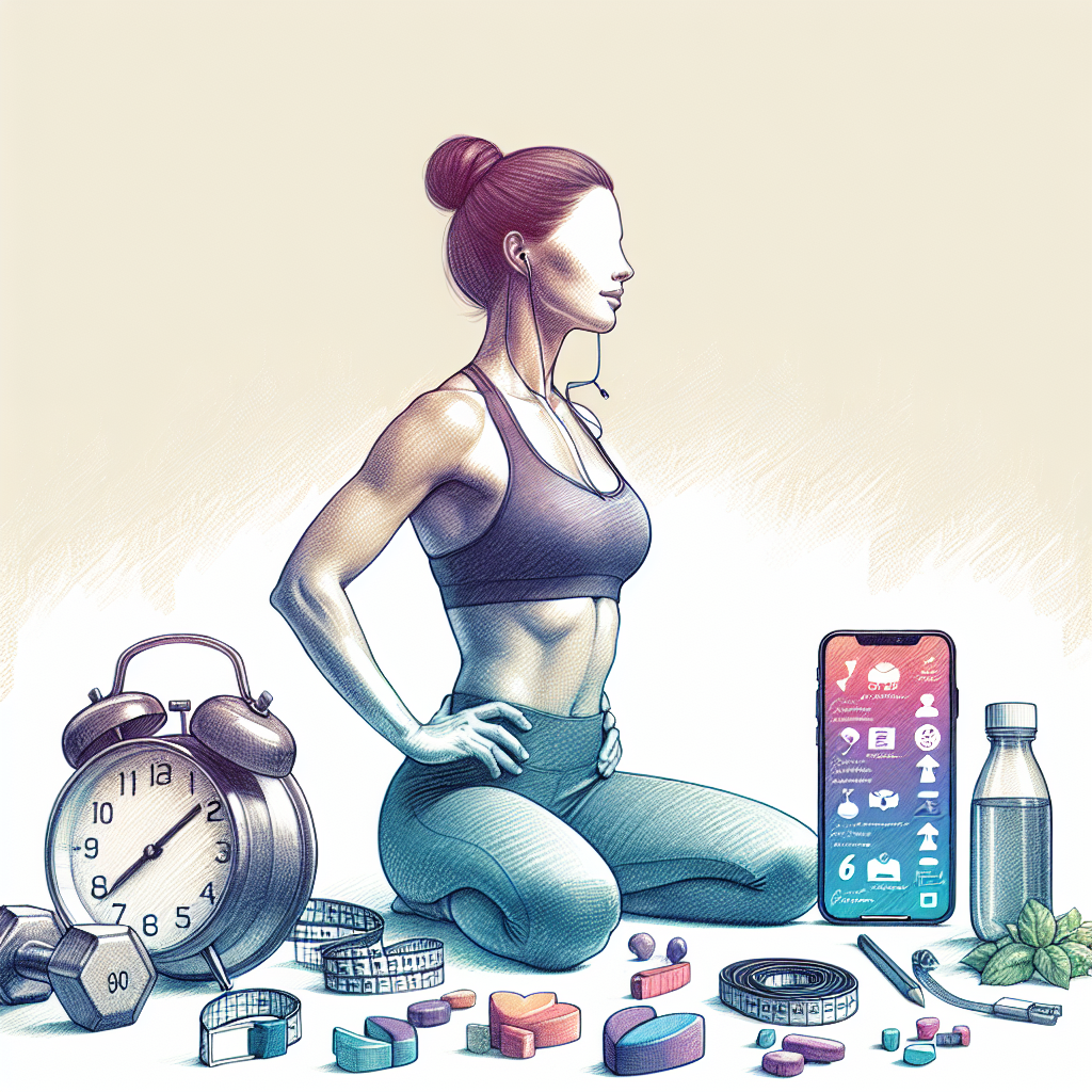 Colored-pencil illustration representing the topic: Fitness & Health