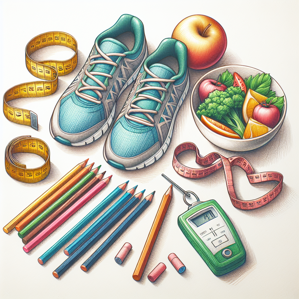 Colored-pencil illustration representing the topic: Weight Loss