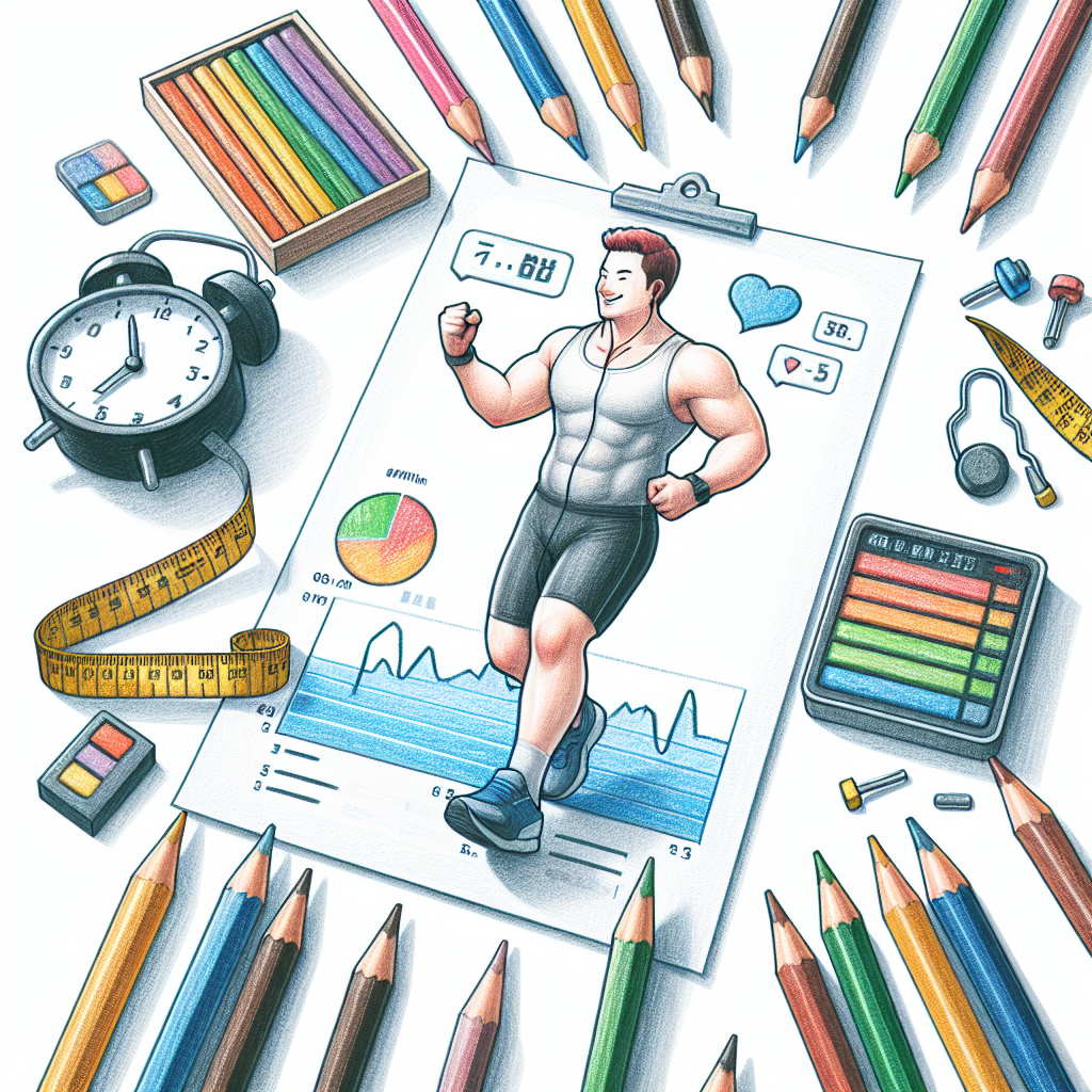 Colored-pencil illustration representing the topic: Fitness