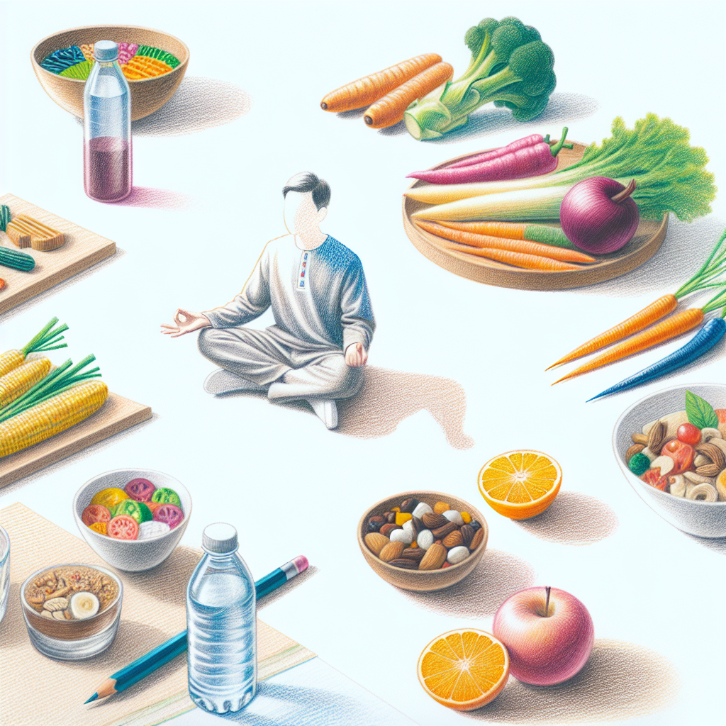 Colored-pencil illustration representing the topic: Weight Management