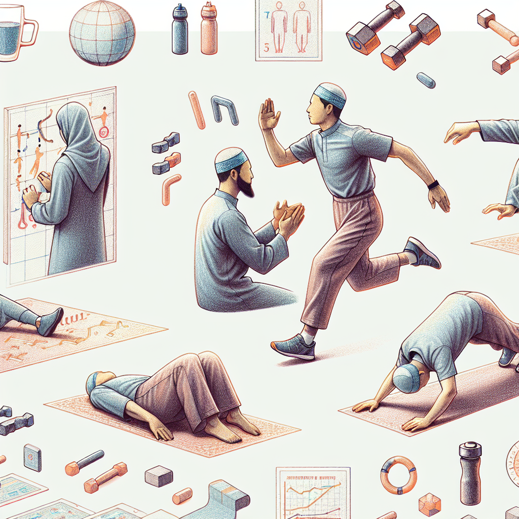 Colored-pencil illustration representing the topic: Home Fitness