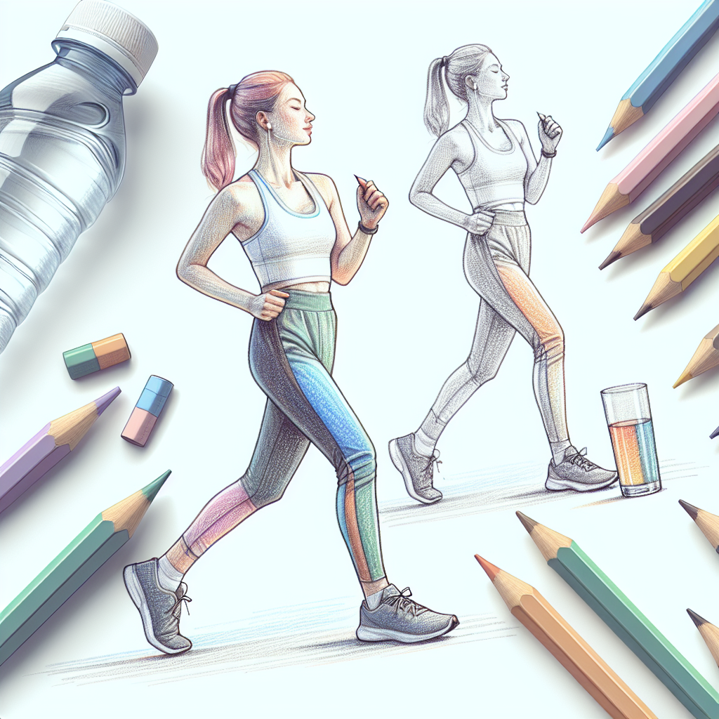 Colored-pencil illustration representing the topic: Fitness and Health