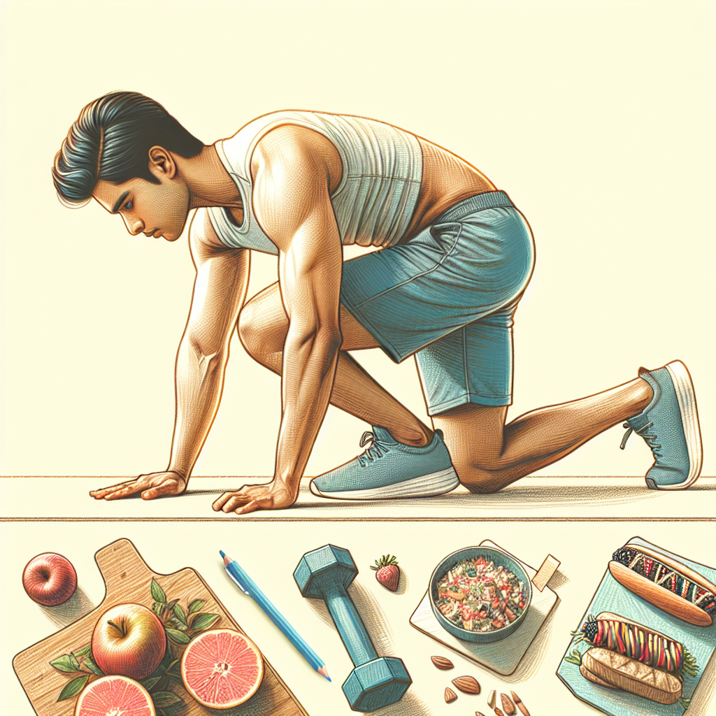 Colored-pencil illustration representing the topic: Health and Fitness