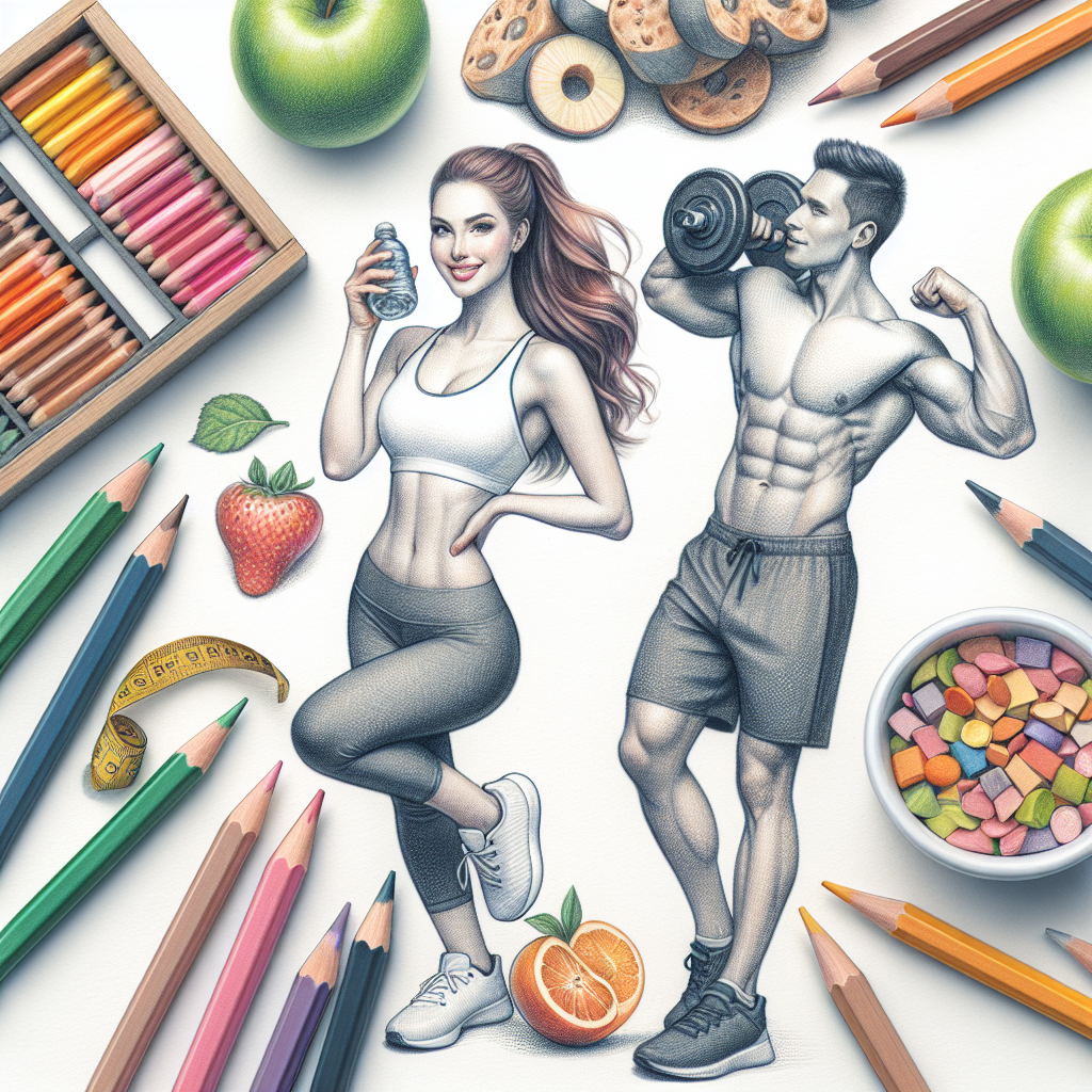 Colored-pencil illustration representing the topic: Health and Wellness