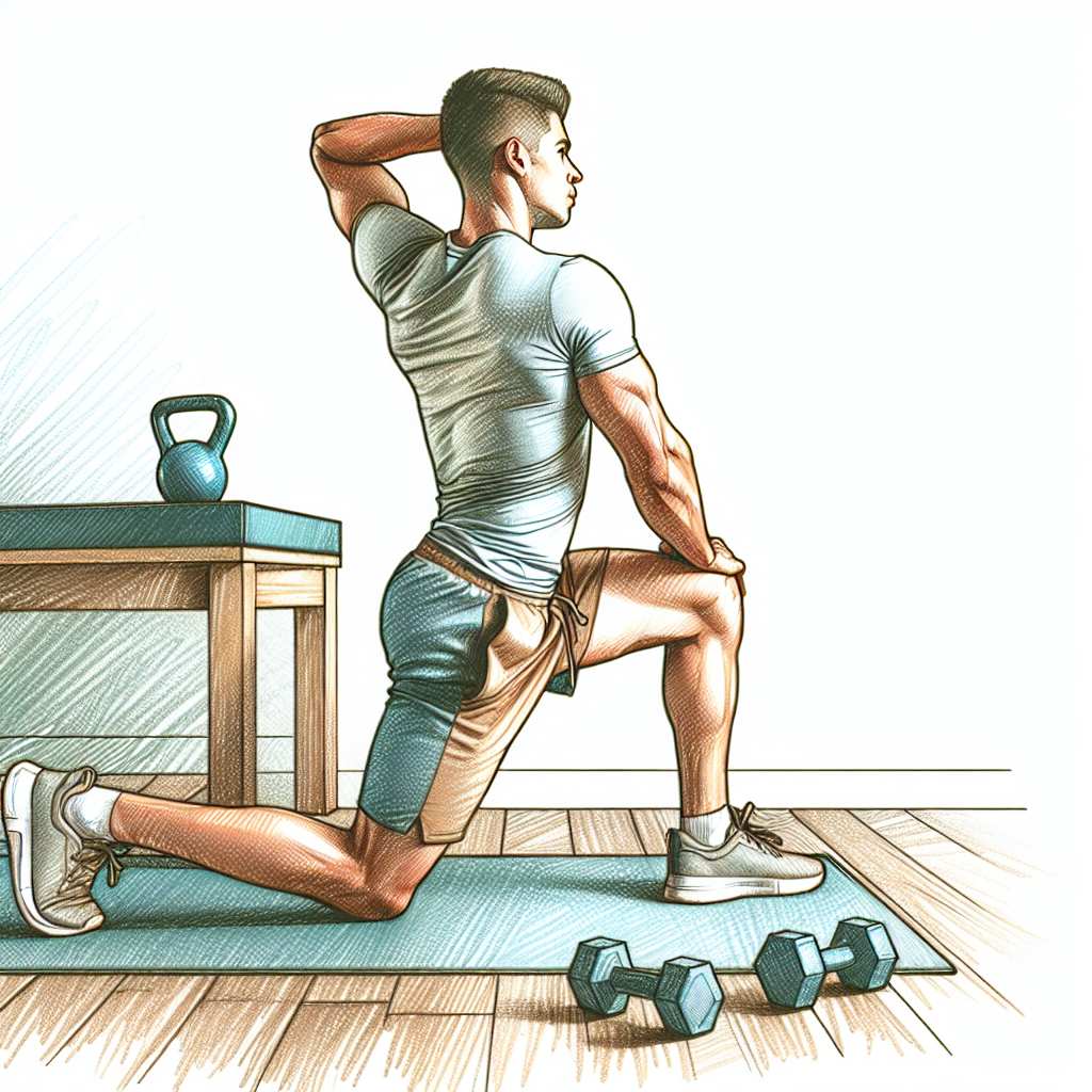 Colored-pencil illustration representing the topic: Home Fitness