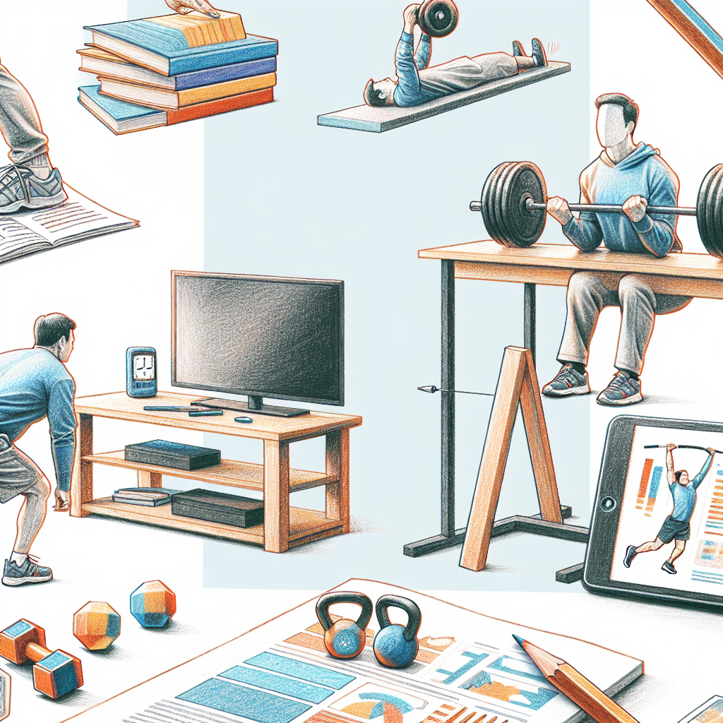 Colored-pencil illustration representing the topic: Fitness Training
