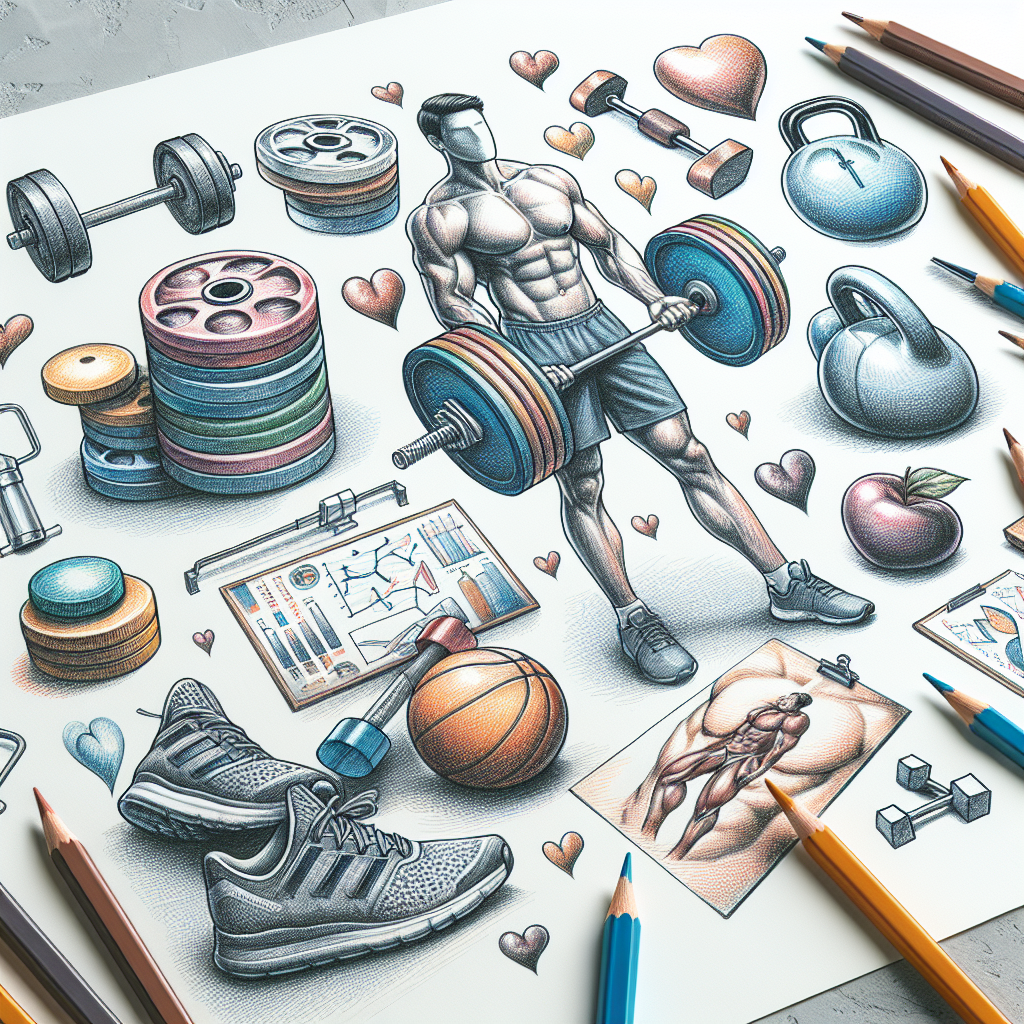 Colored-pencil illustration representing the topic: Fitness and Health