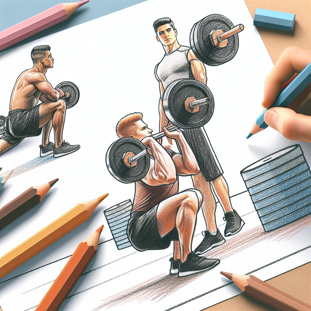 Colored-pencil illustration representing the topic: Fitness