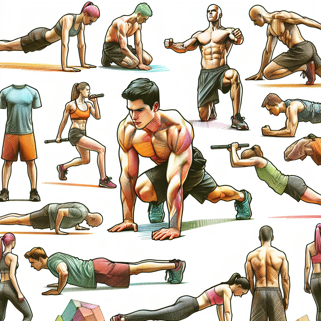 Colored-pencil illustration representing the topic: Fitness Training