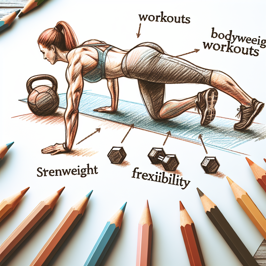 Colored-pencil illustration representing the topic: Fitness and Health