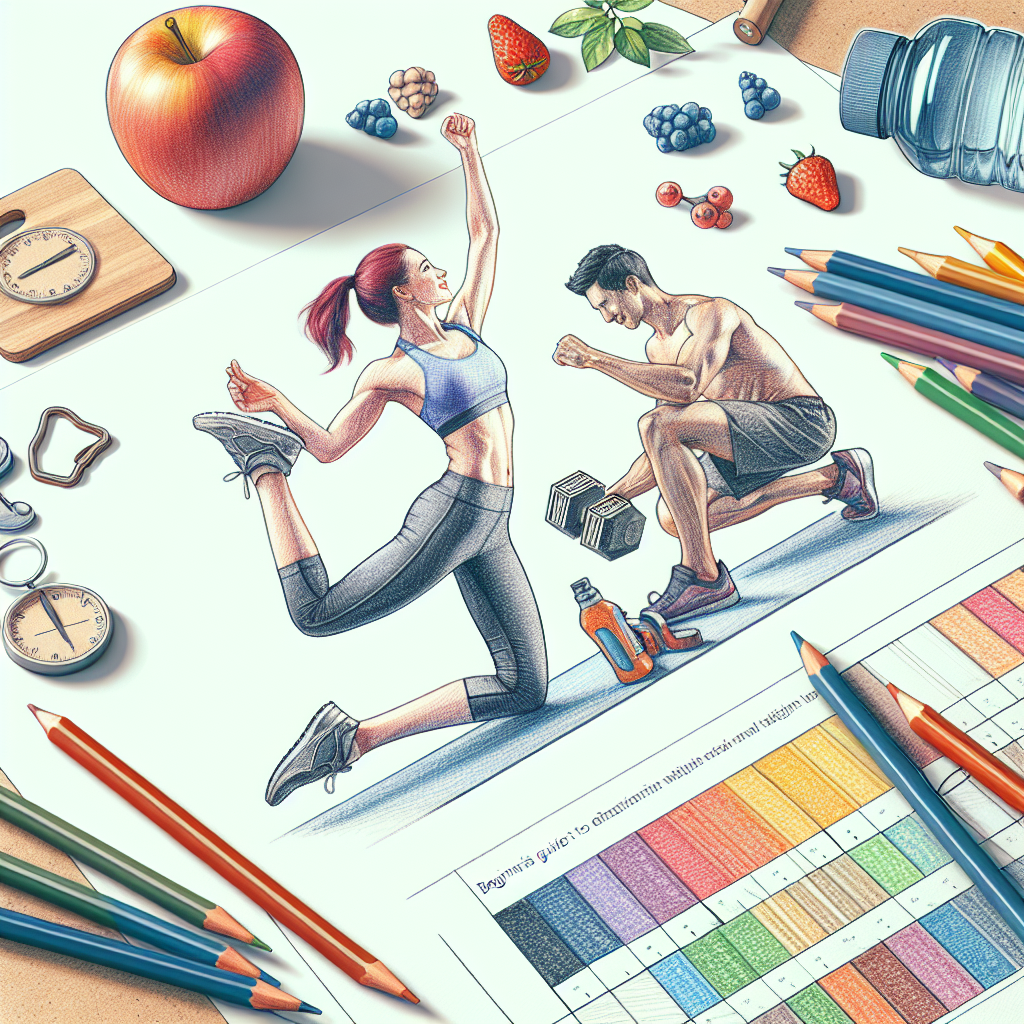 Colored-pencil illustration representing the topic: Fitness Tips