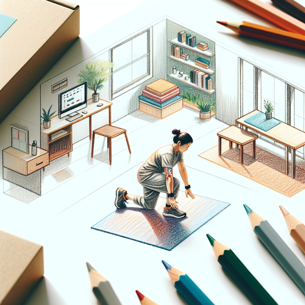 Colored-pencil illustration representing the topic: Fitness Apps