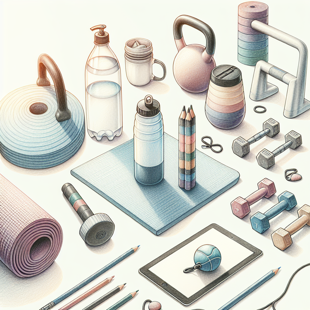 Colored-pencil illustration representing the topic: Fitness