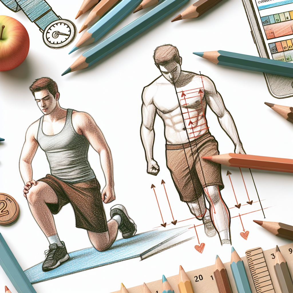 Colored-pencil illustration representing the topic: Fitness