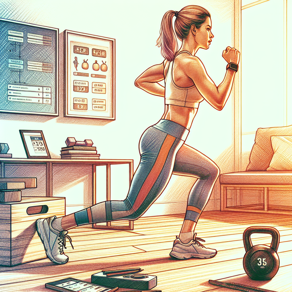 Colored-pencil illustration representing the topic: Home Workouts
