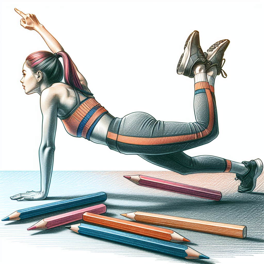 Colored-pencil illustration representing the topic: Fitness