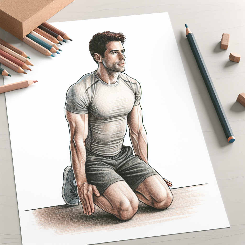 Colored-pencil illustration representing the topic: Fitness