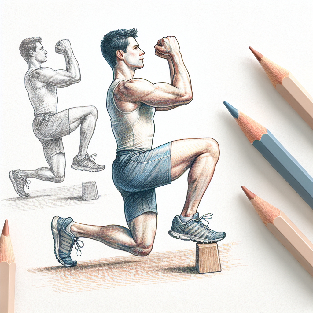 Colored-pencil illustration representing the topic: Fitness