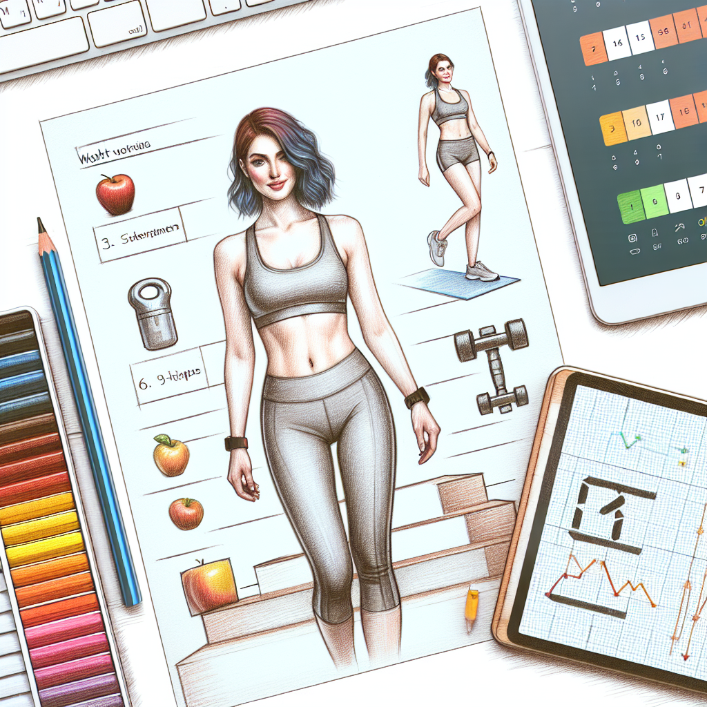 Colored-pencil illustration representing the topic: Fitness and Health