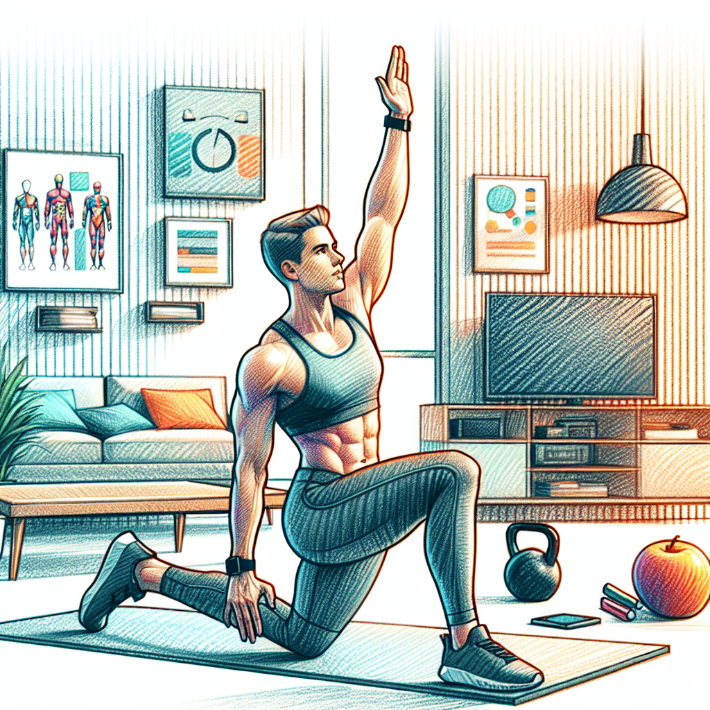 Colored-pencil illustration representing the topic: Fitness Routines