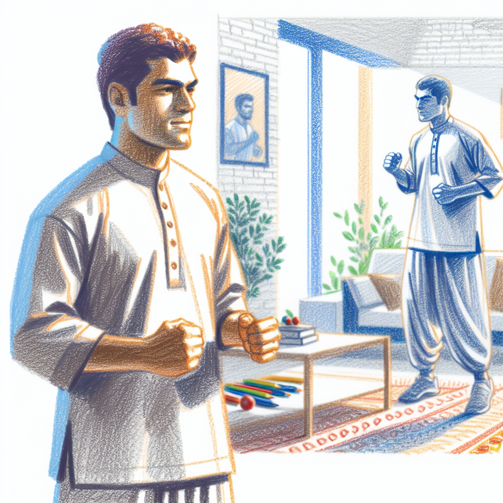 Colored-pencil illustration representing the topic: Fitness Training