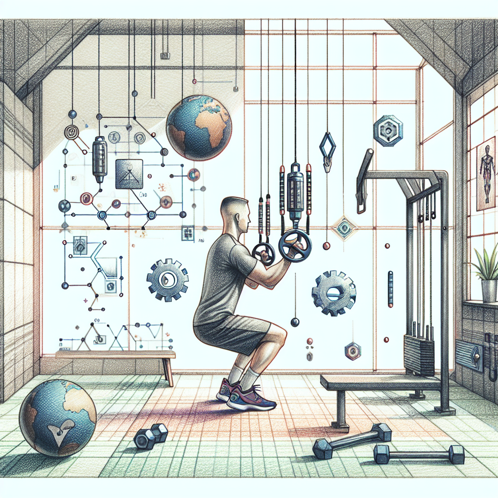 Colored-pencil illustration representing the topic: Home Fitness