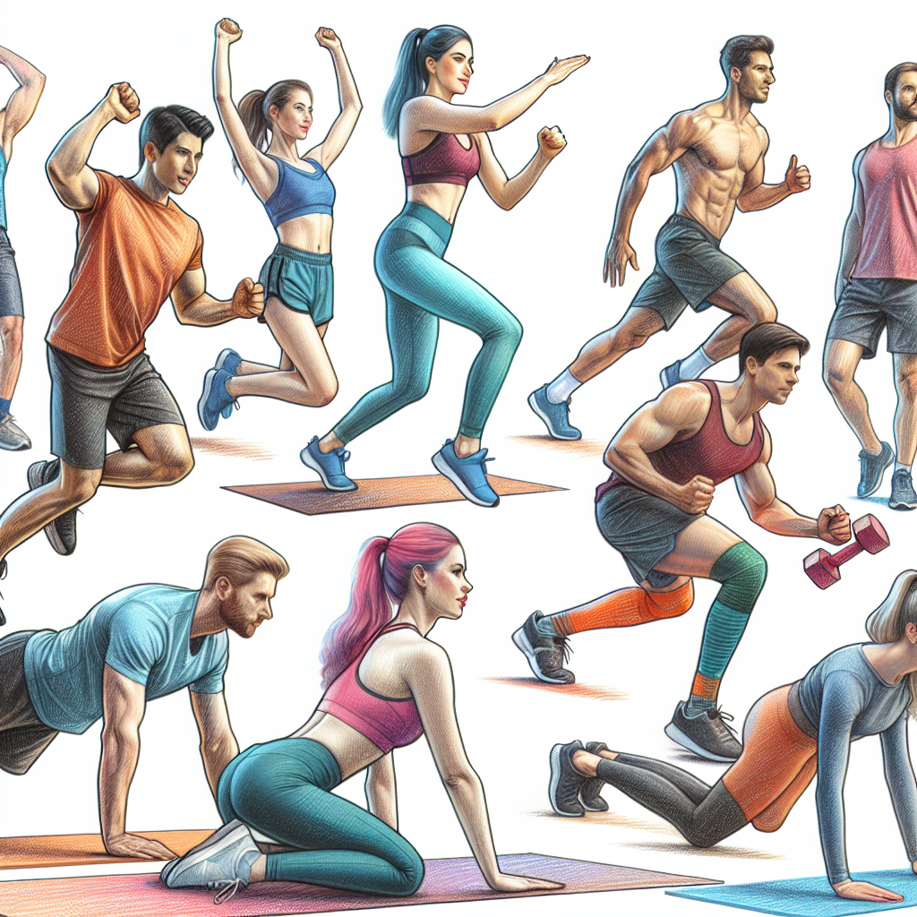 Colored-pencil illustration representing the topic: Fitness and Exercise
