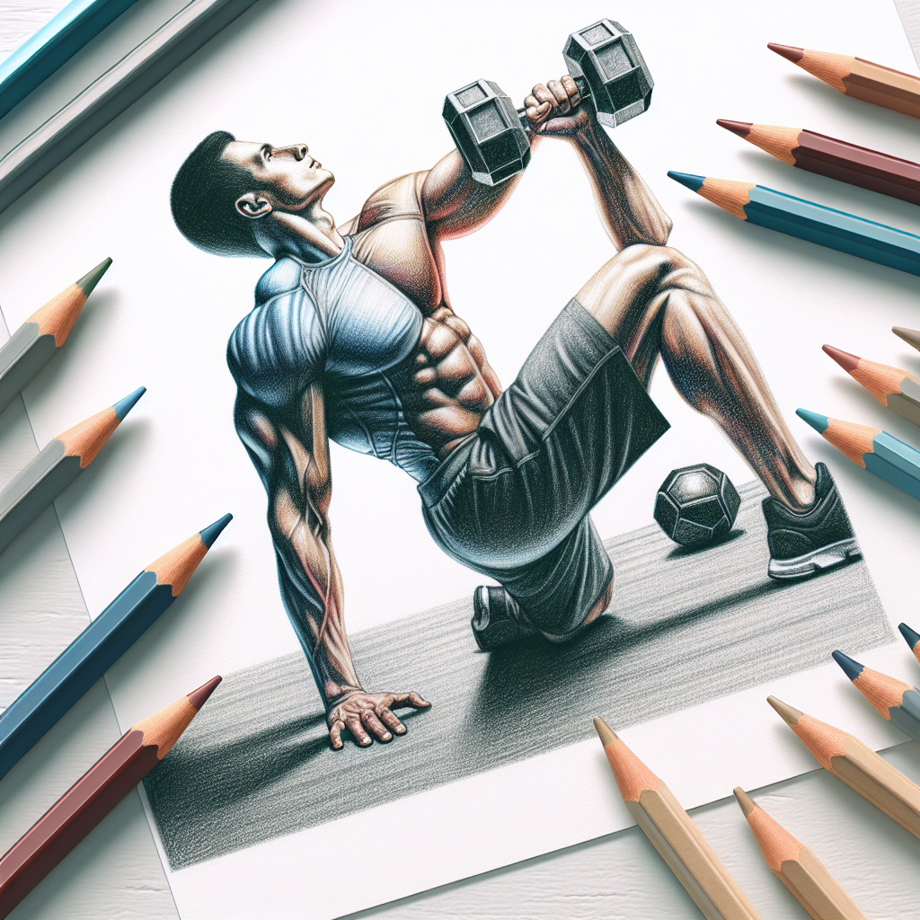 Colored-pencil illustration representing the topic: Bodyweight Training