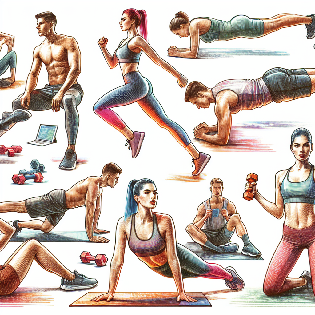 Colored-pencil illustration representing the topic: Fitness Training